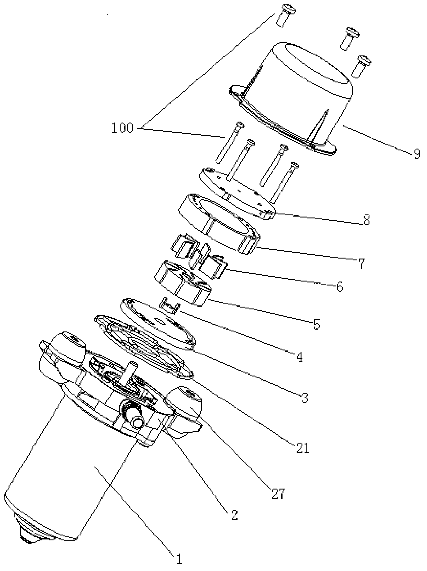 Electronic vacuum pump for new energy vehicle brake vacuum booster