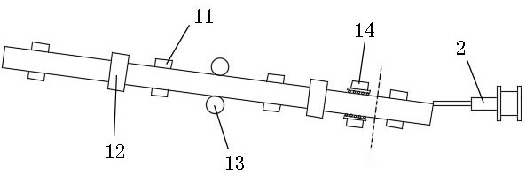 A square tube automatic blanking and feeding device