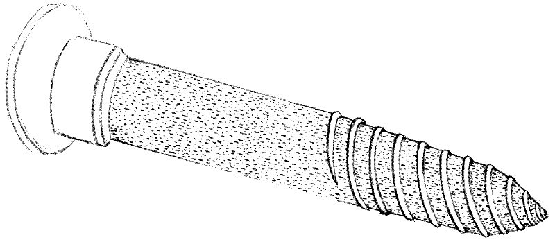 Degradable fiber-enhanced polycaprolactone degradable bone nail and preparation method thereof through solution method