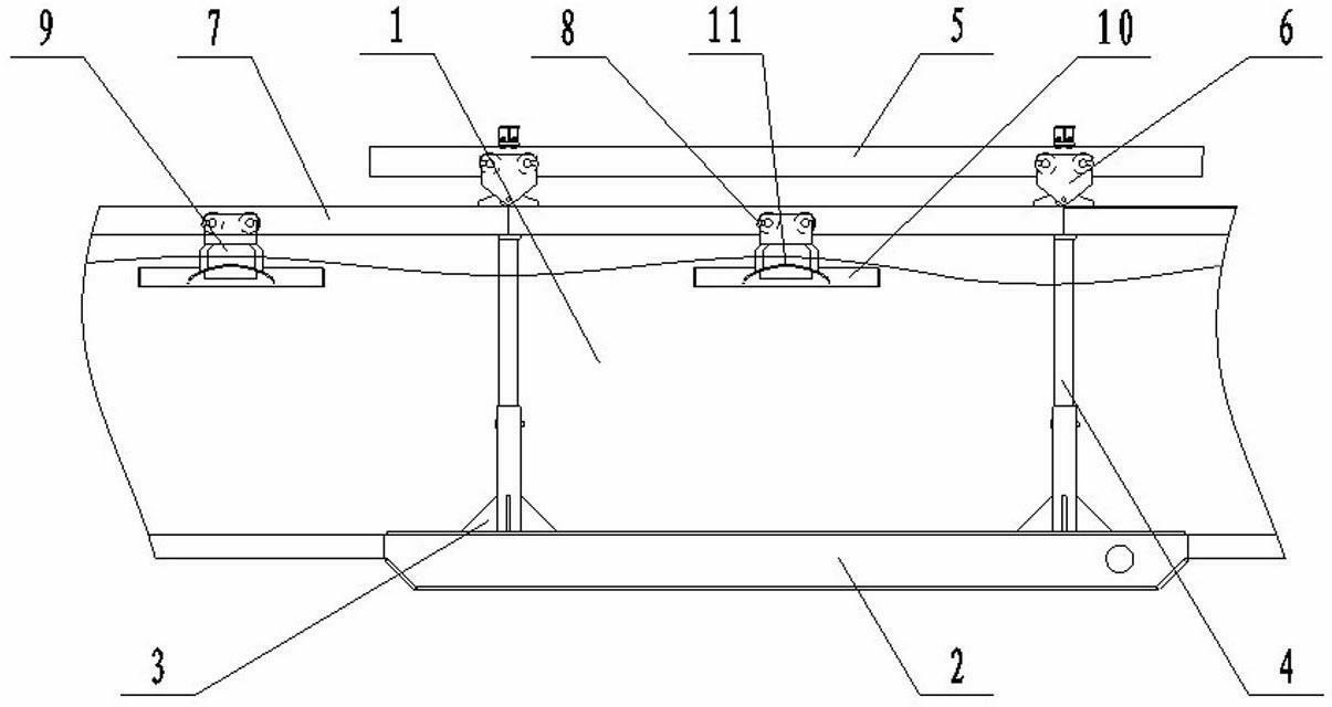 Skid shoe guide rail type cable trailer