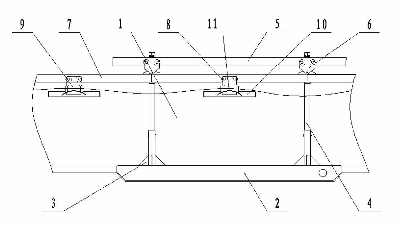 Skid shoe guide rail type cable trailer