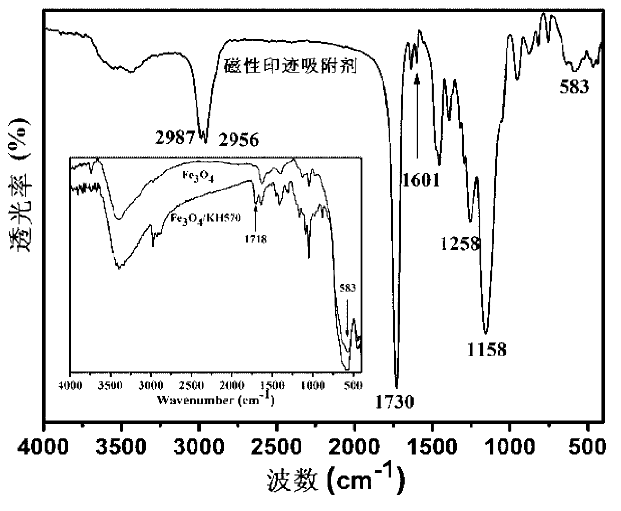 Green preparation method of magnetic molecular imprinting sorbent