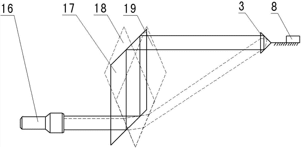 Right-angle reflecting prism ridge high-precision leveling device and leveling method thereof