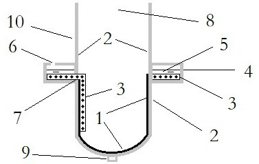 Environment-friendly device for preparing heavy water and overweight water mixed liquid by evaporating light water and structure thereof