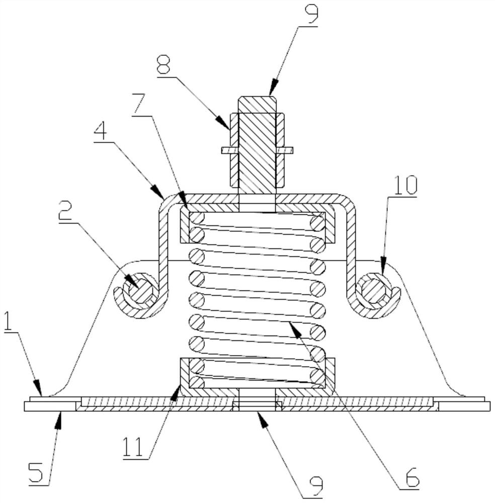 Anti-shear spring shock absorber