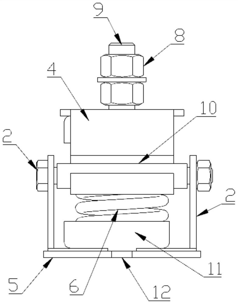 Anti-shear spring shock absorber