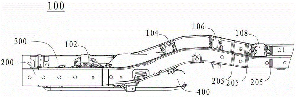 Frame for vehicle and automobile with same