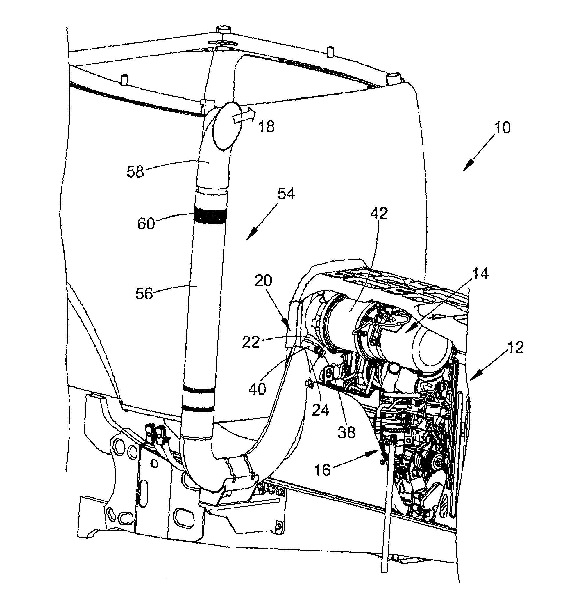 Device for cooling an exhaust gas stream