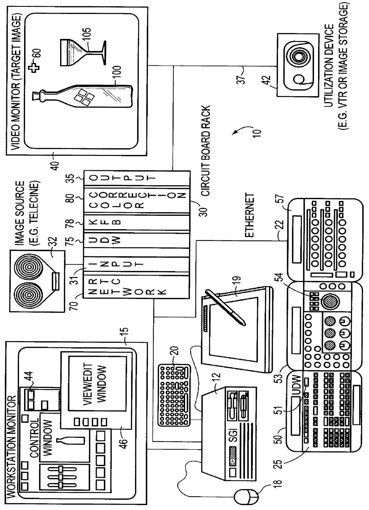 User definable windows for selecting image processing regions