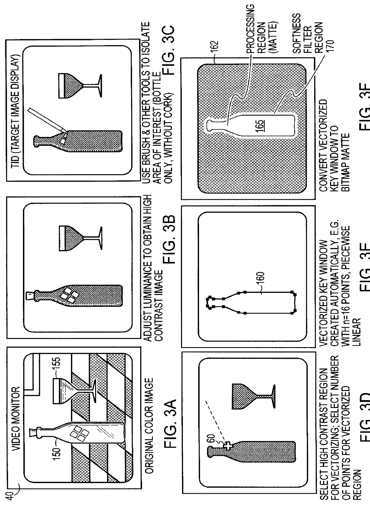 User definable windows for selecting image processing regions