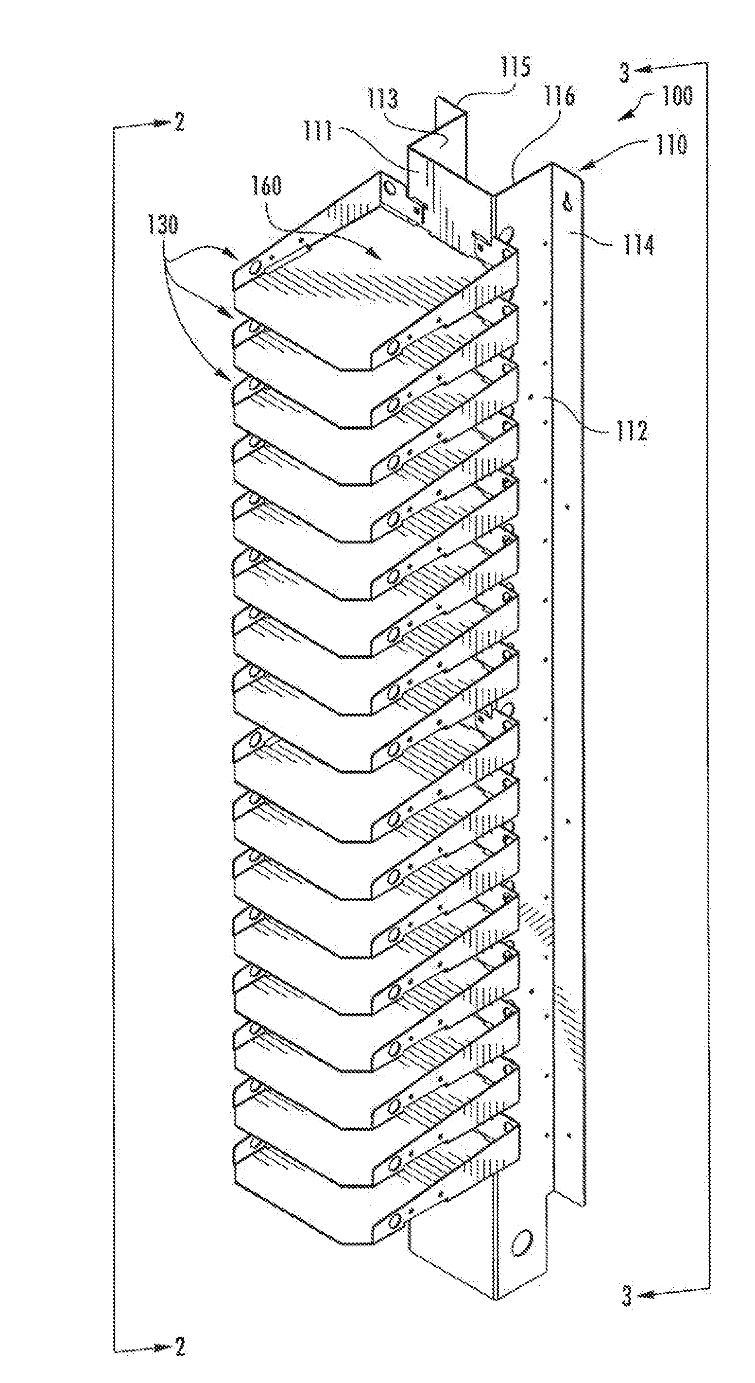 Improved storage and charging station system for portable electronic devices