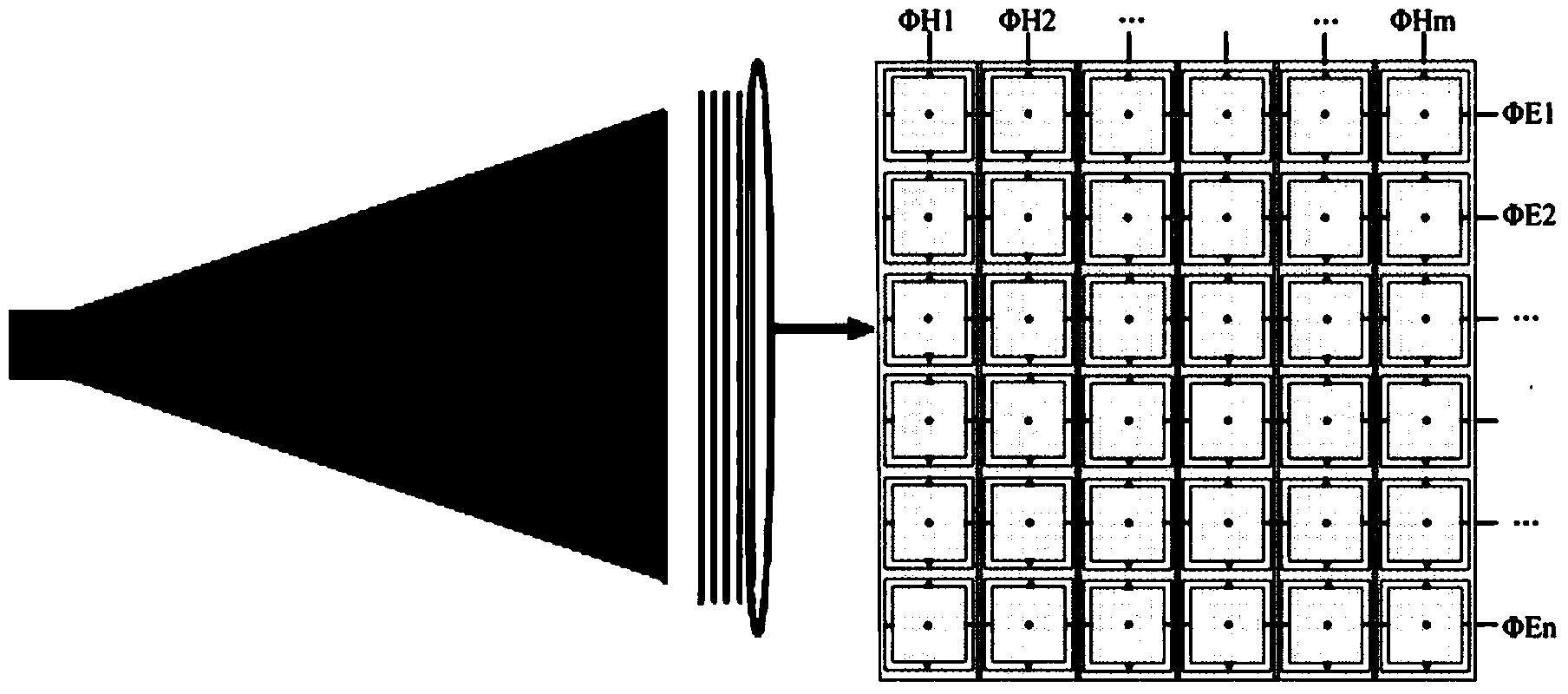 Phased-array antenna based on dynamic-regulating artificial electromagnetic structural materials