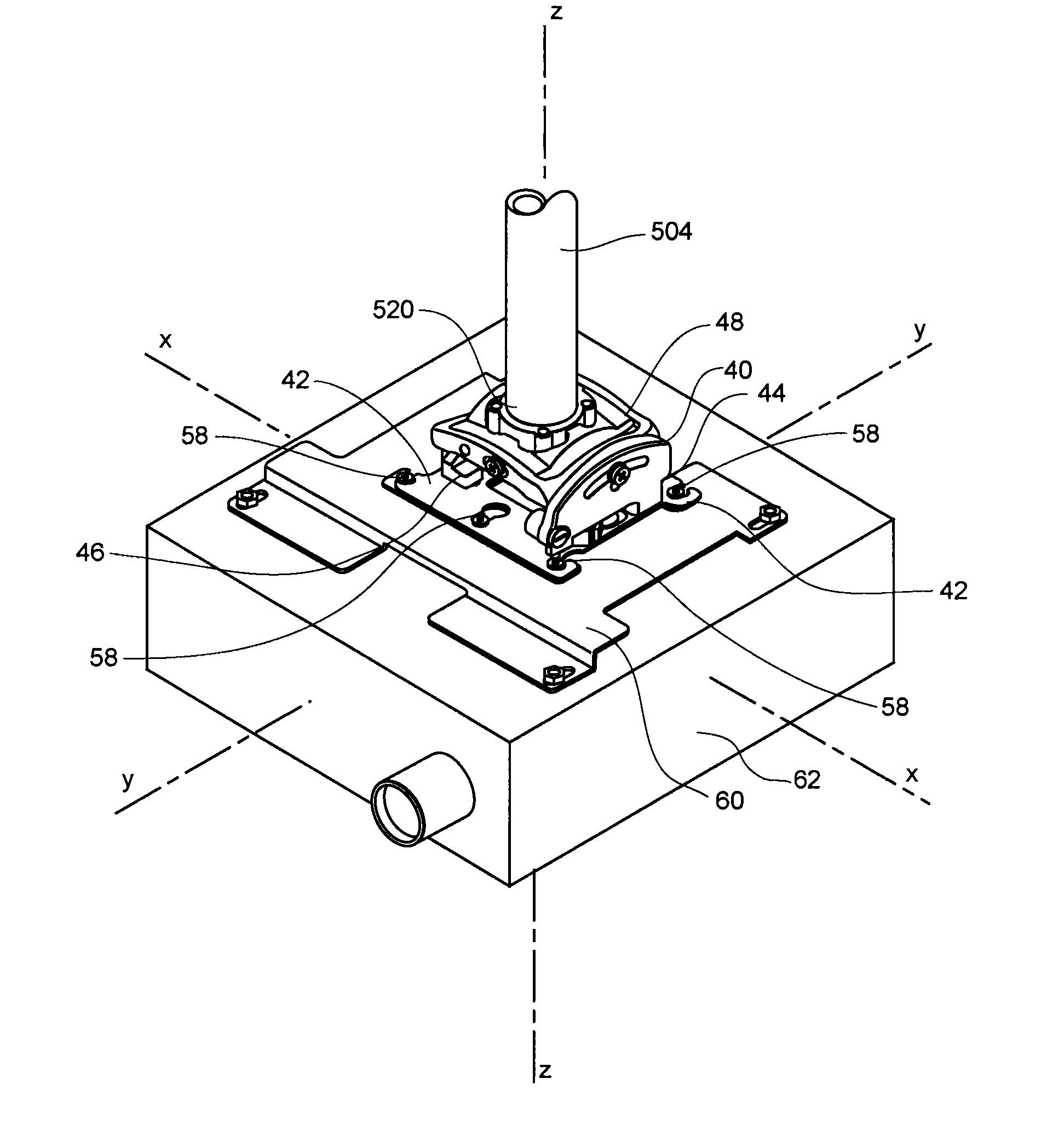 Adjustable projector mount