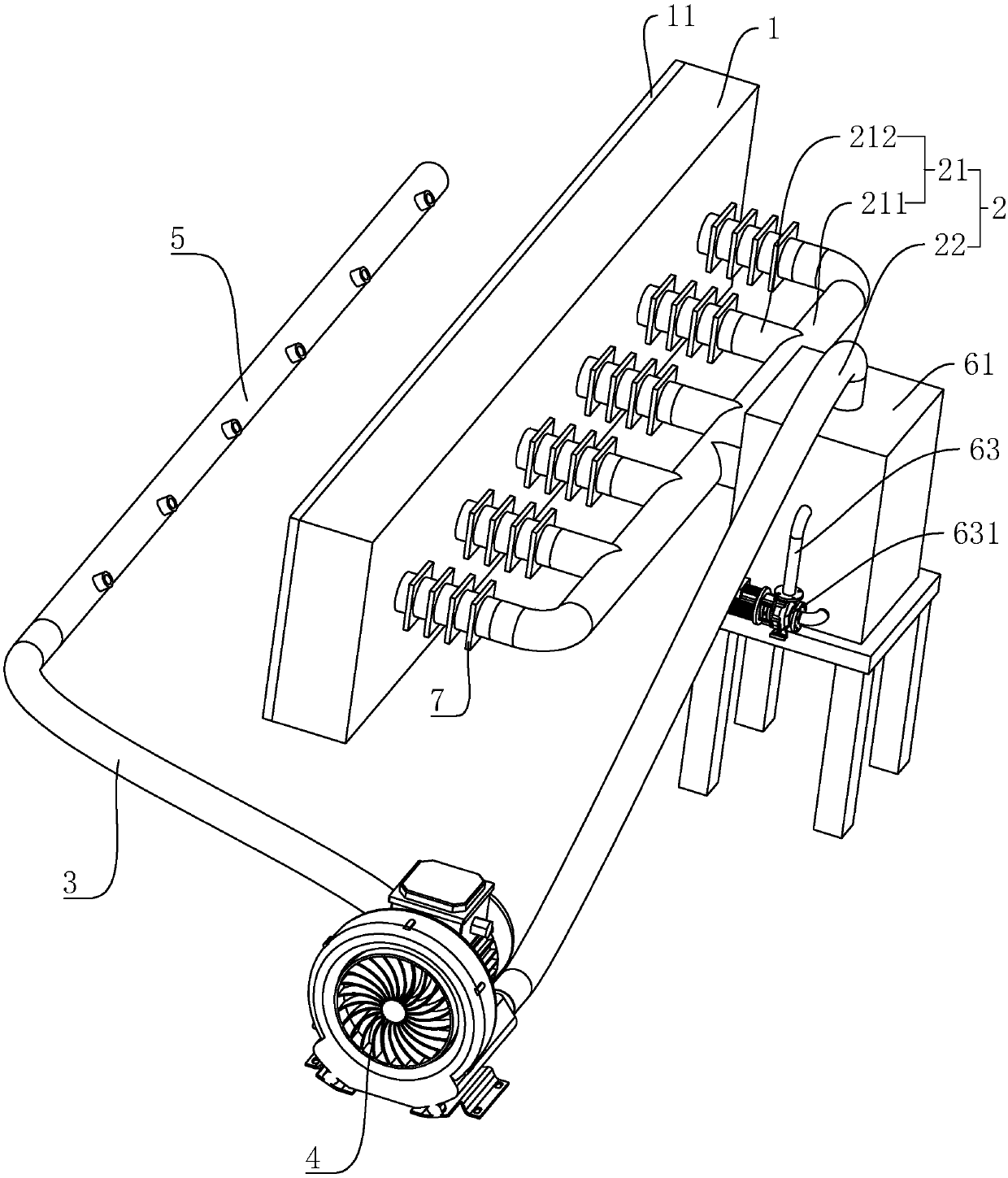 Residual heat recycling and reusing system for injection molding machine