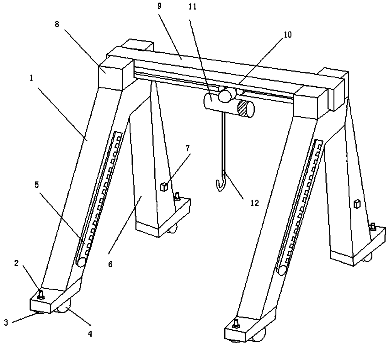 Crane bearing mechanism