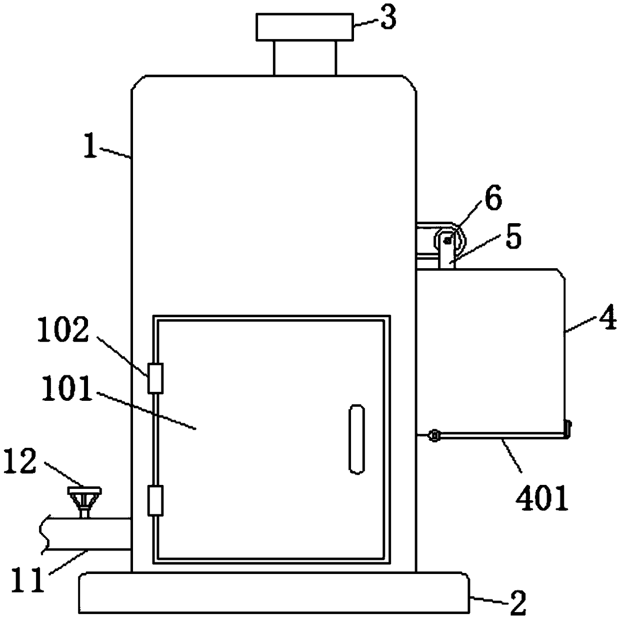 Urban rainwater filtering mechanism with impurity removing function