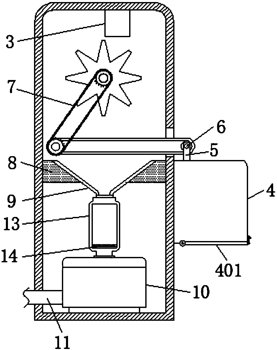 Urban rainwater filtering mechanism with impurity removing function