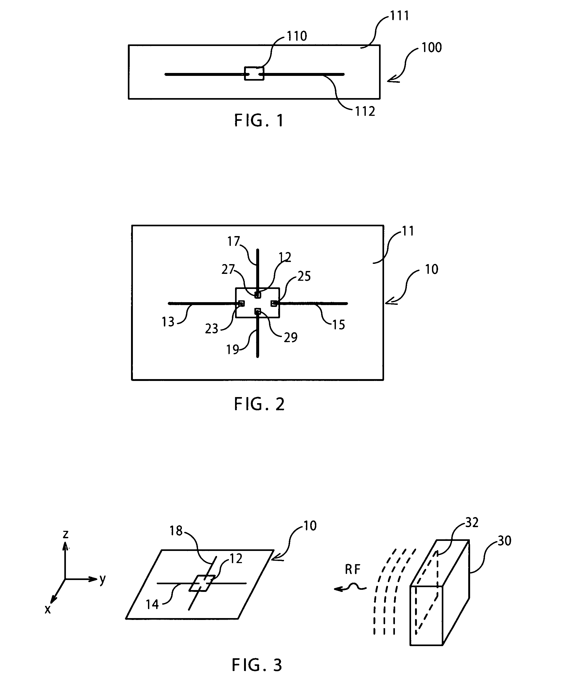 Contactless radiofrequency device featuring several antennas and related antenna selection circuit