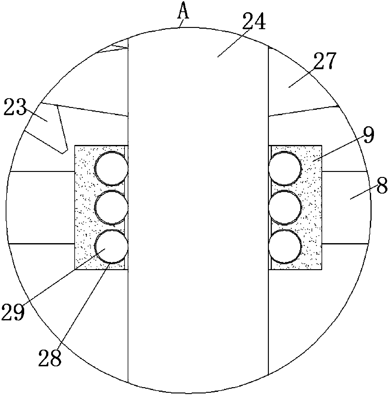 Beating device convenient to use and applied to machining of mechanical parts