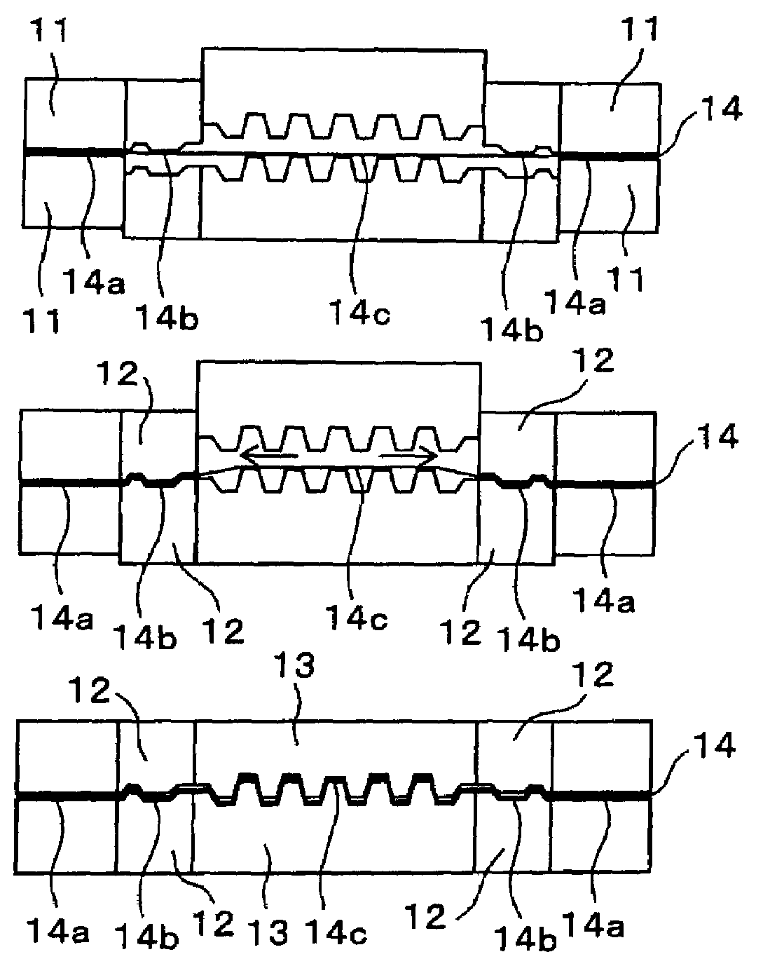 Press forming apparatus for fuel cell metal separator