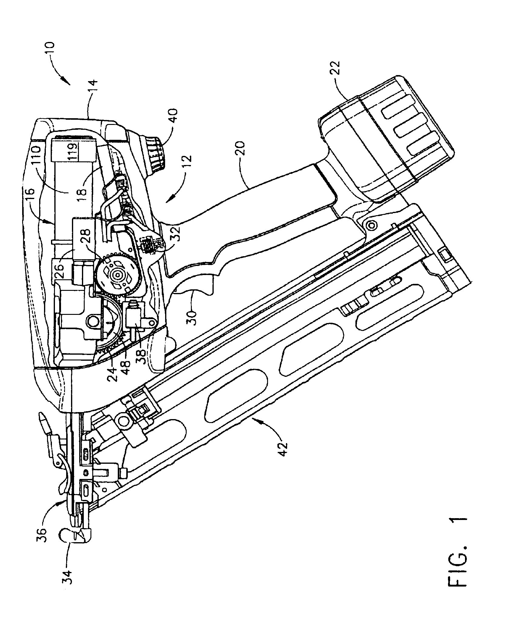 Control module for flywheel operated hand tool