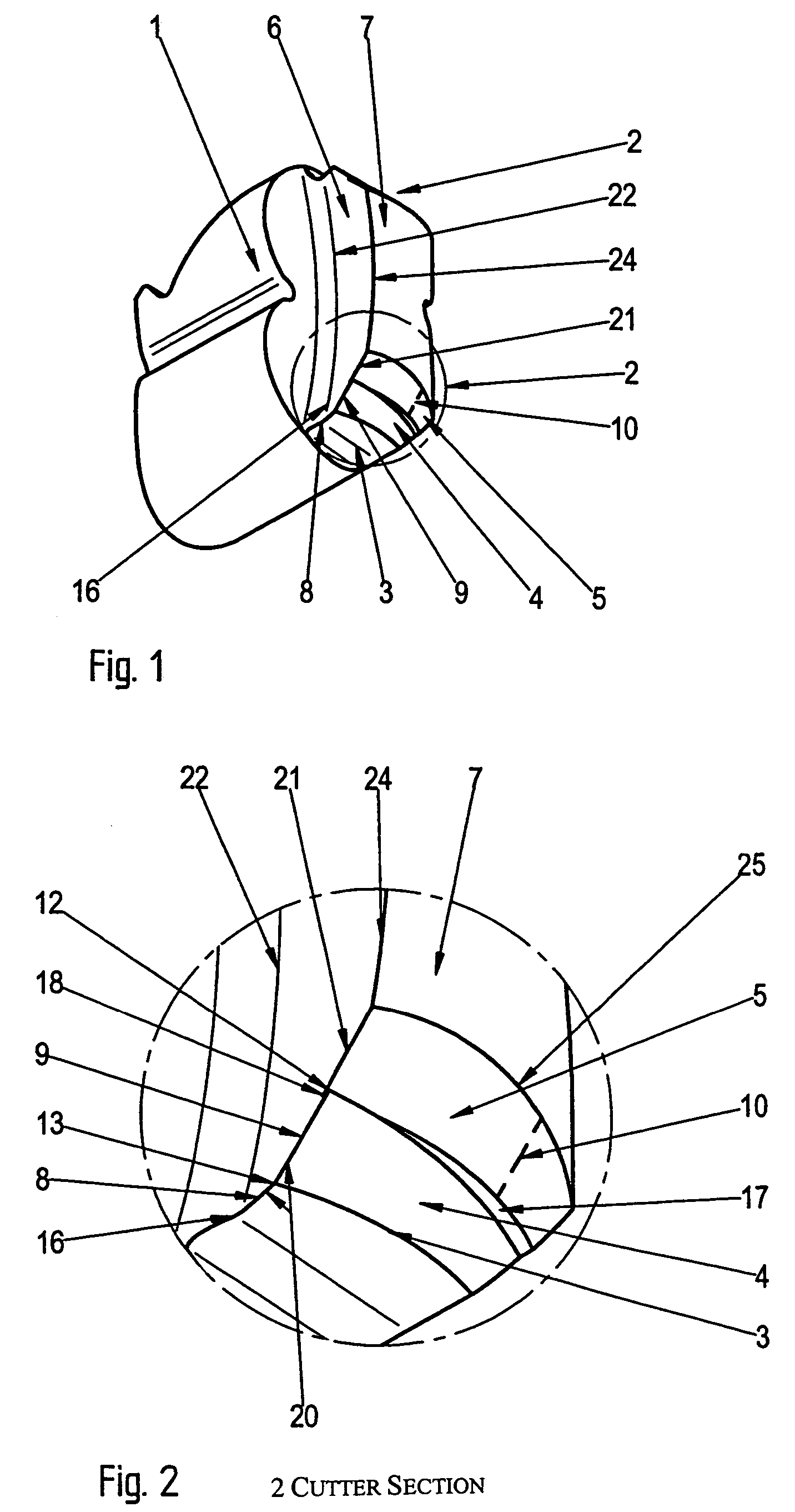 Deburring cutter for deburring edges of drilled holes