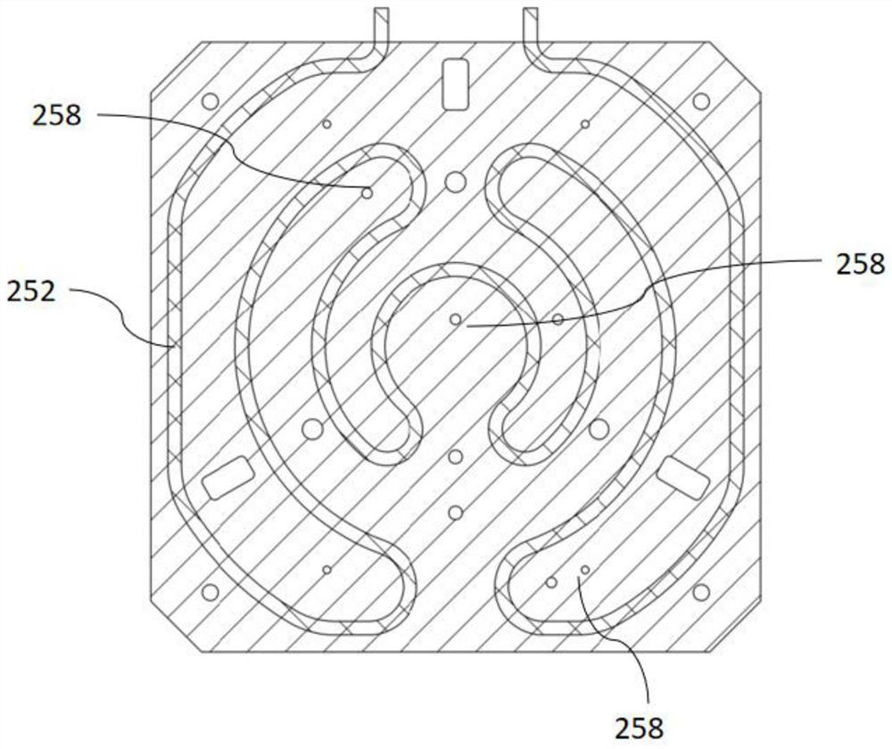 Partitioned heating wafer heating device, multi-station dispenser and wafer heating method