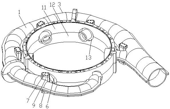 Water distribution ring pipe