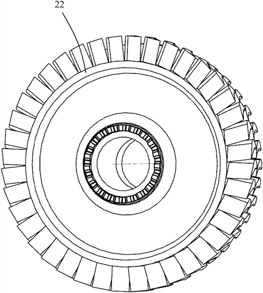 Centered torque transmission locking combined mechanism of multi-stage high-speed turbine