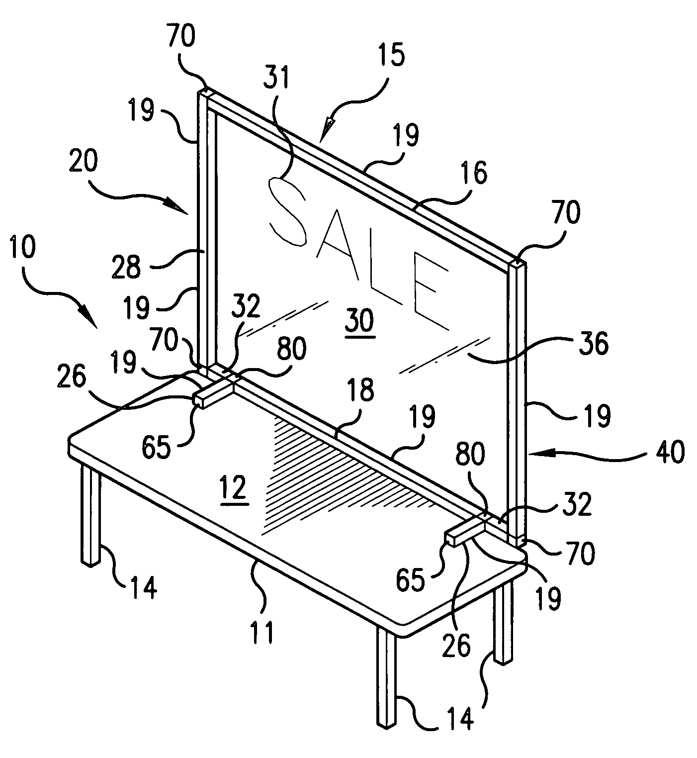 Modular table top display apparatus