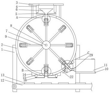 Clinical medical examination technology smear device with novel structure