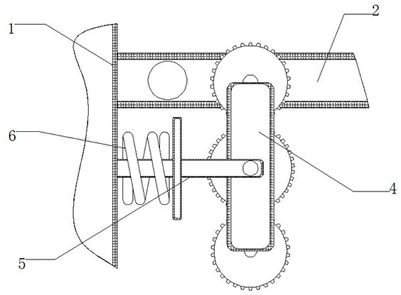 Non-ferrous metal metallurgy automatic transportation goods storage shelf device based on gear transmission