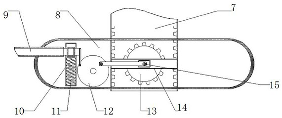 Non-ferrous metal metallurgy automatic transportation goods storage shelf device based on gear transmission