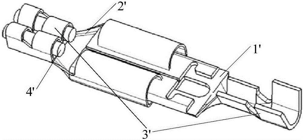 Vehicle harness terminal and installation structure thereof