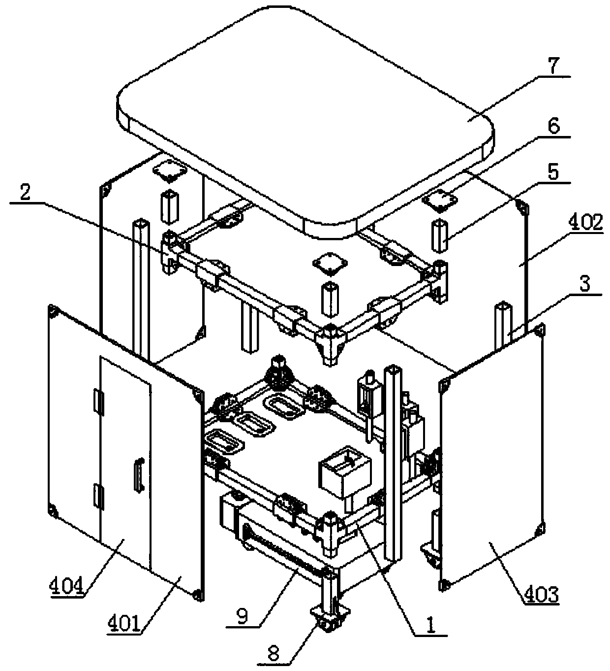 Overall steel structure fabricated movable environment-friendly public toilet