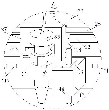 A welding device for eliminating air holes in laser welding