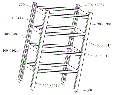 Convenient and fast assembled goods shelf