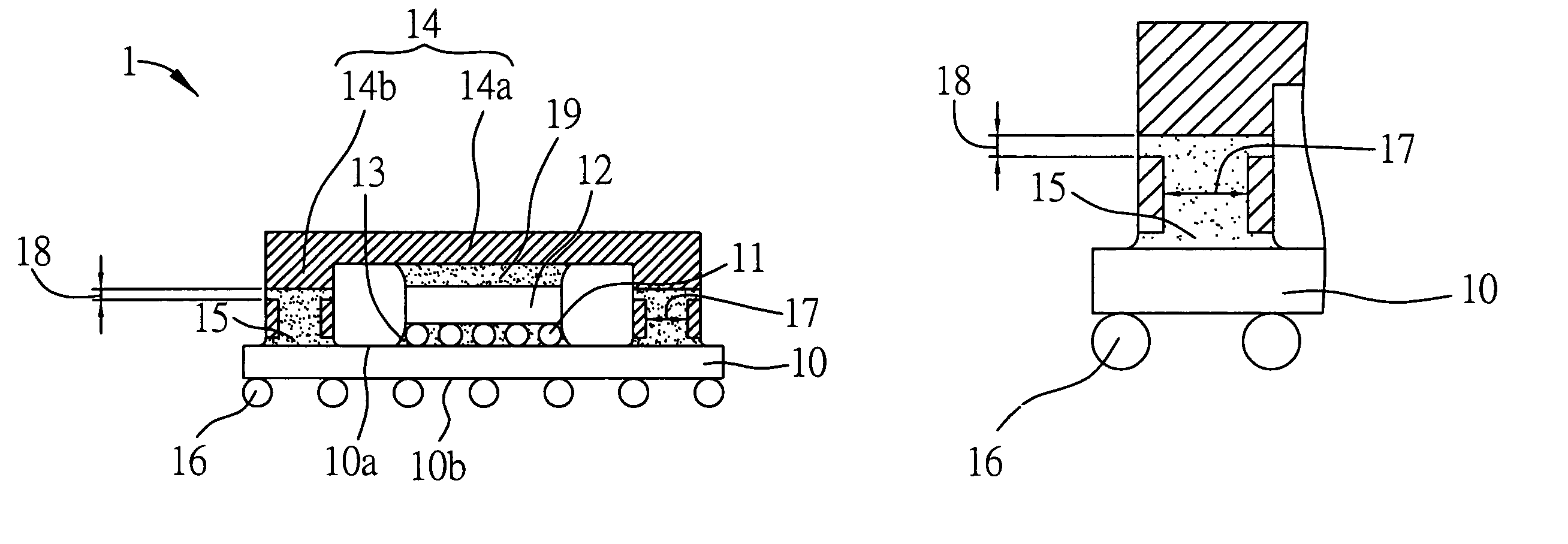 Heat dissipating structure and semiconductor package with the same