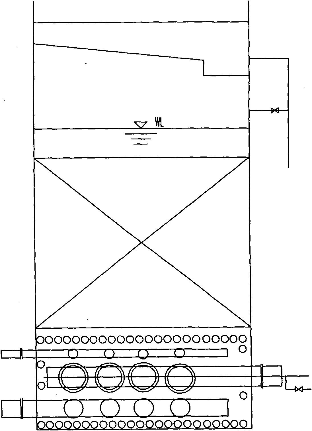 Unpowered biological filtration tower