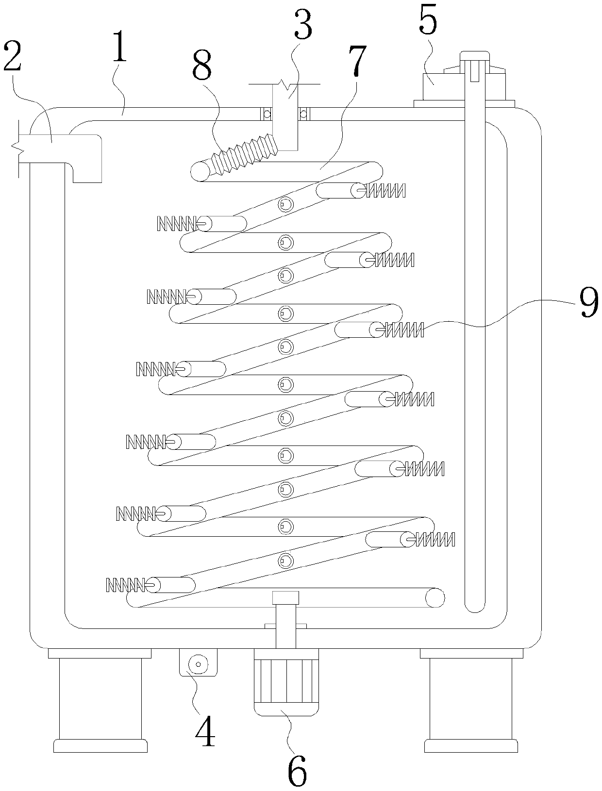 Aluminum bronze continuous casting furnace based on electromagnetic stirring and autonomous stirring