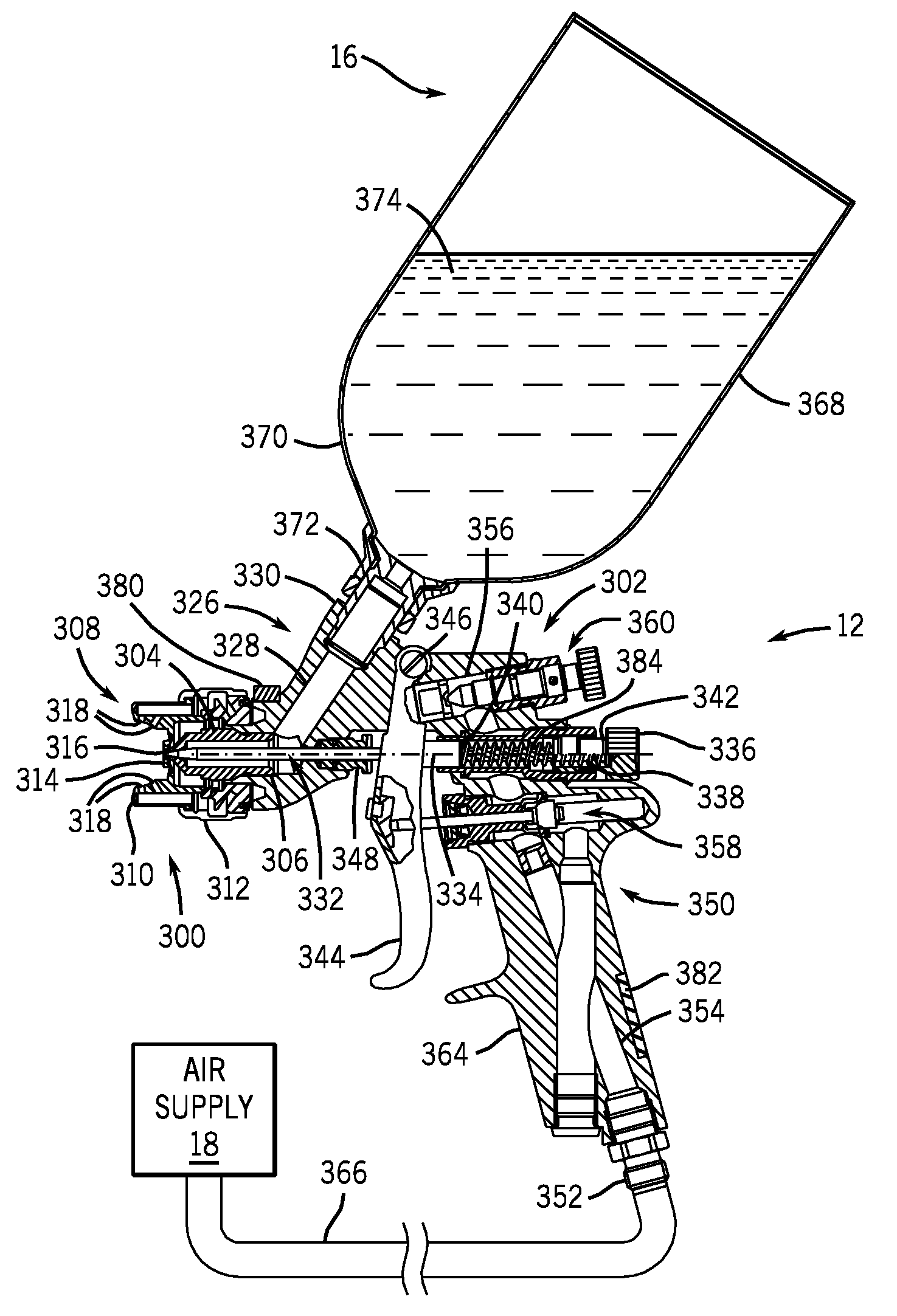 Spray Gun with Low Emissions Technology