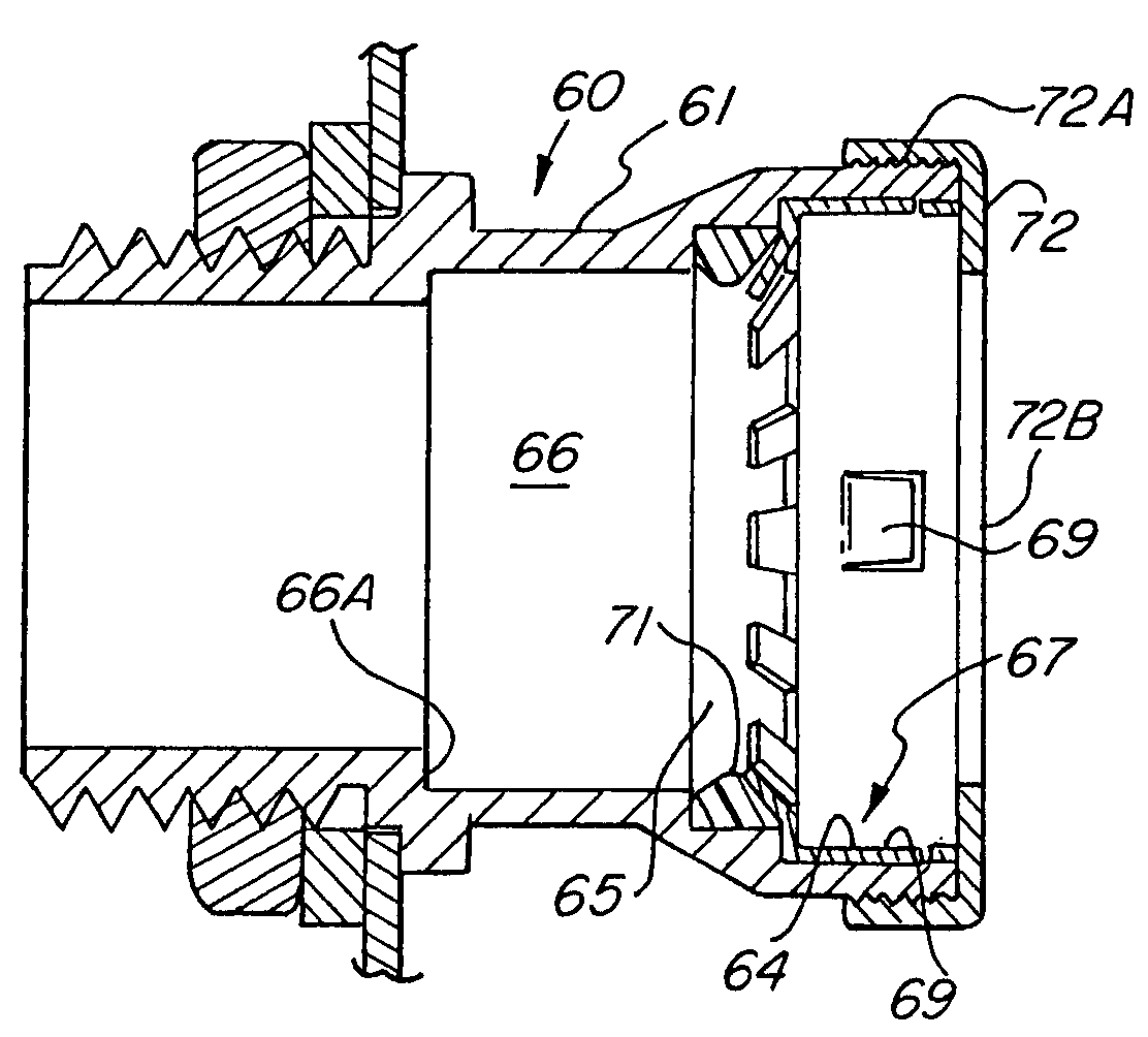 Electric metal tube push-in fitting