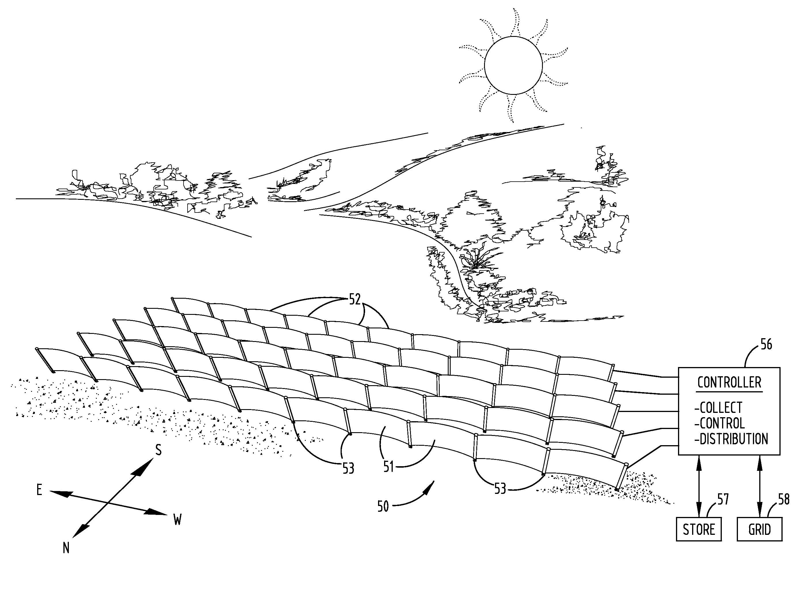 Solar panel system with monocoque supporting structure