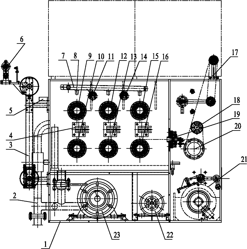 Water tank wire drawing machine