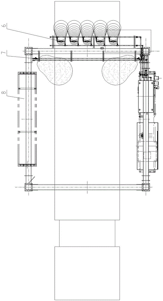 Movable automatic spray channel disinfection equipment used for containers