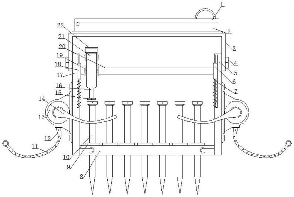 Municipal protection device for preventing road collapse