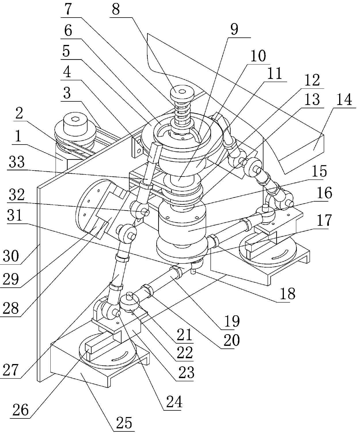 Chamfering and grinding device for disc-cutting edge