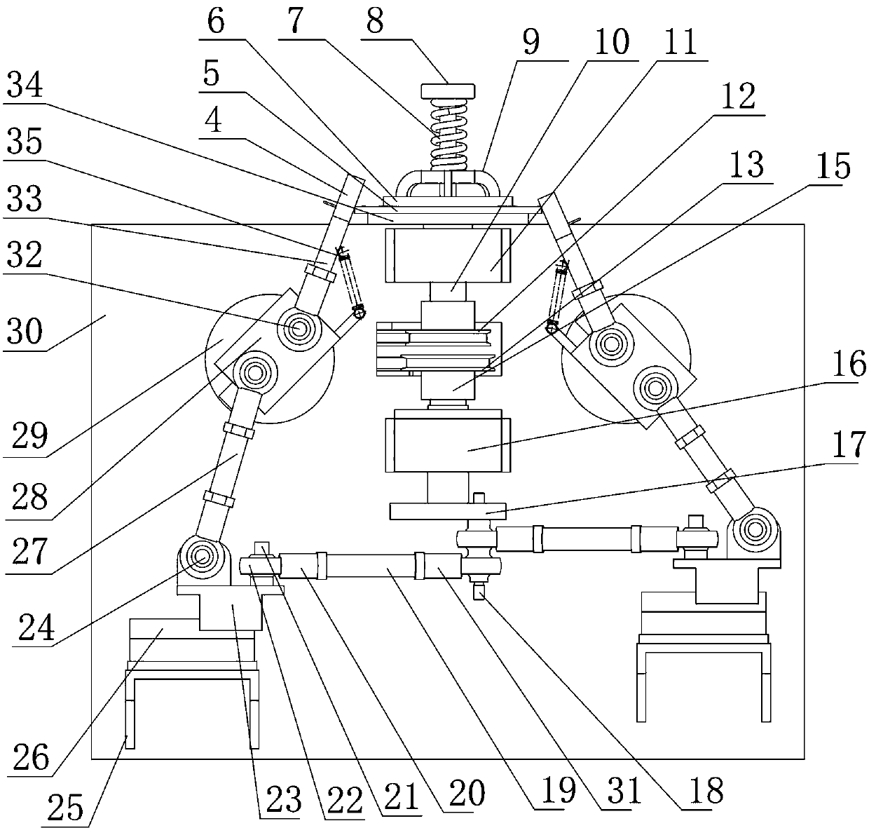 Chamfering and grinding device for disc-cutting edge