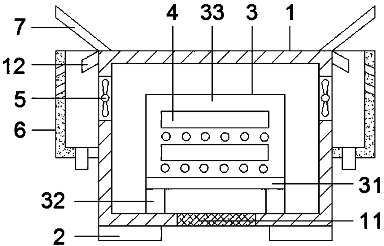 Cooling-type control box for smart home