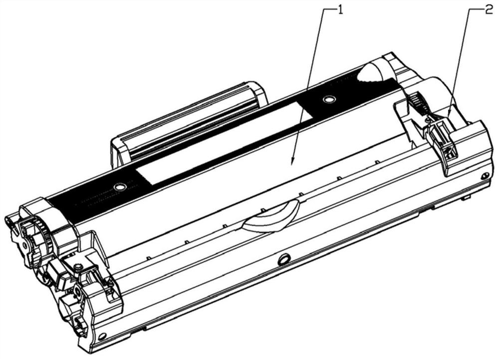 Toner cartridge with external reset structure